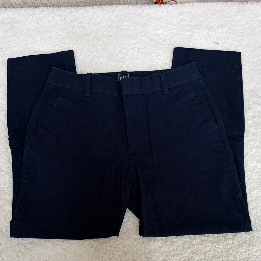 Navy slim ankle crop women’s pants